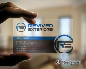 Design de Carte de Visite par SL Designer pour Revived Exteriors, Inc. | Design : #13031996