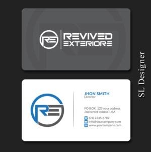 Business Card Design by SL Designer for Revived Exteriors, Inc. | Design: #13032029