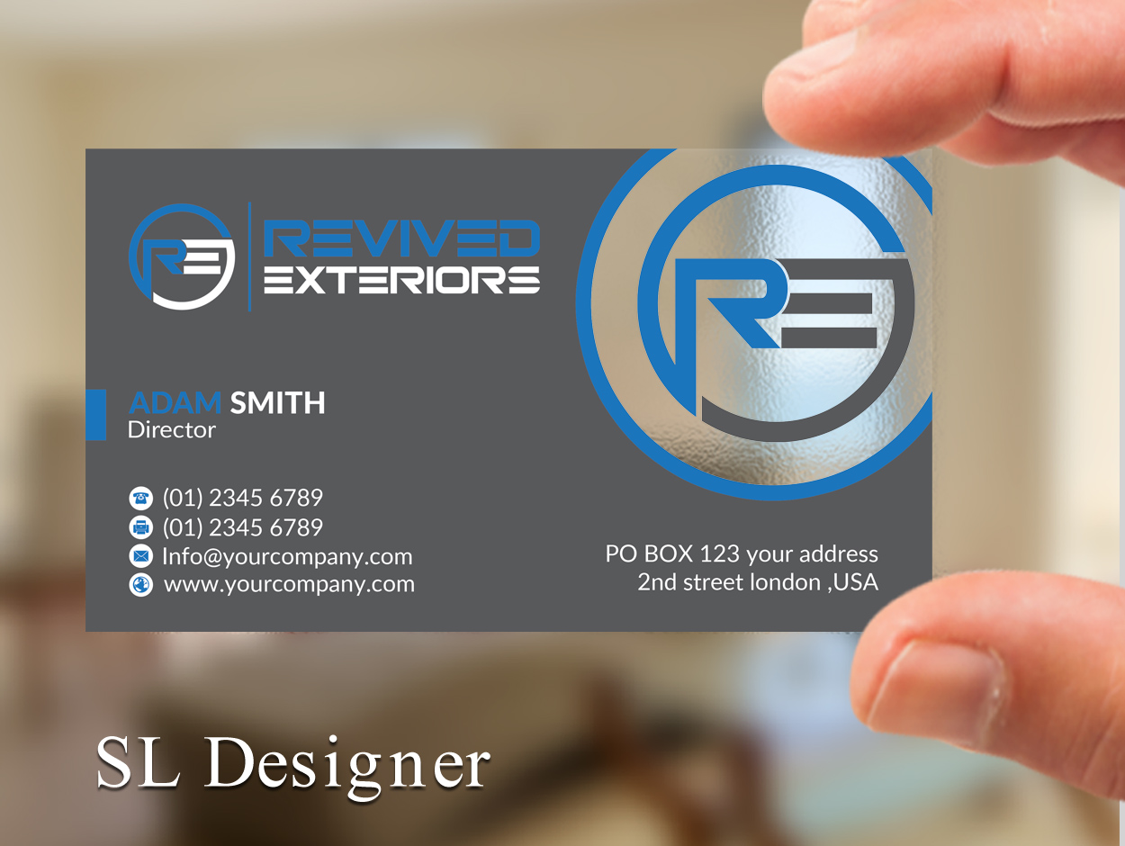 Business Card Design by SL Designer for Revived Exteriors, Inc. | Design #13074361