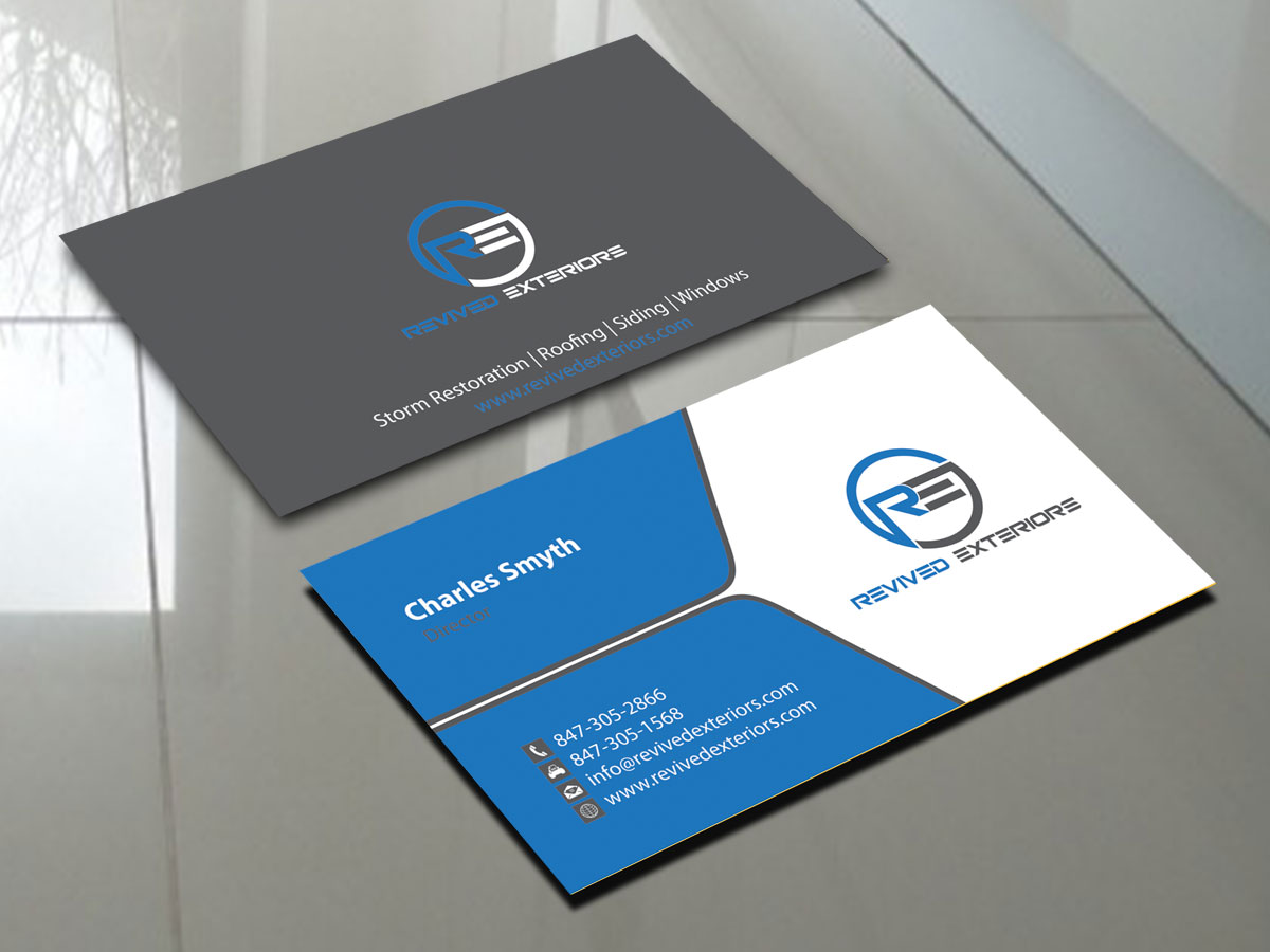 Business Card Design by alpesh9520 for Revived Exteriors, Inc. | Design #13036115