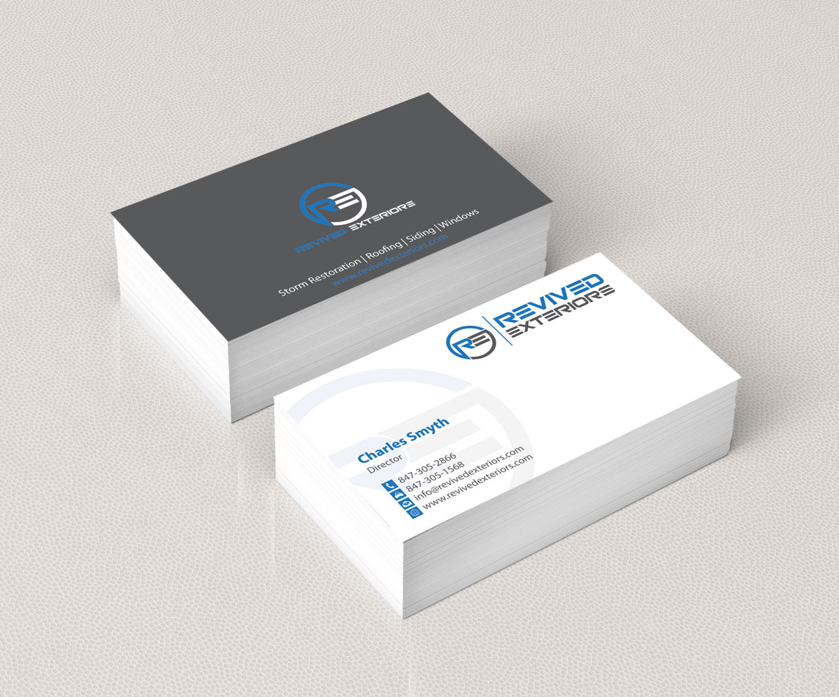 Business Card Design by alpesh9520 for Revived Exteriors, Inc. | Design #13036116