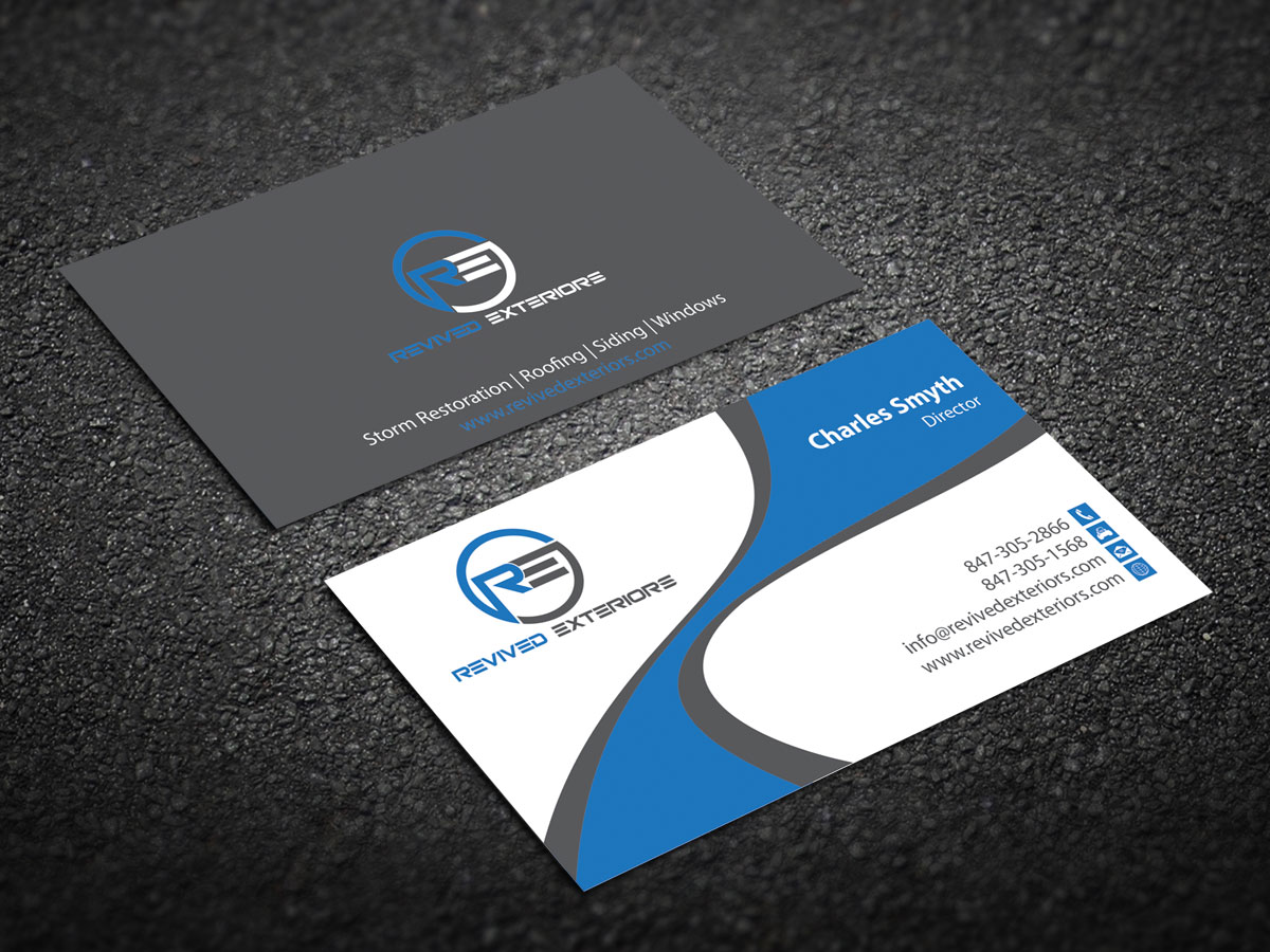 Business Card Design by alpesh9520 for Revived Exteriors, Inc. | Design #13036117