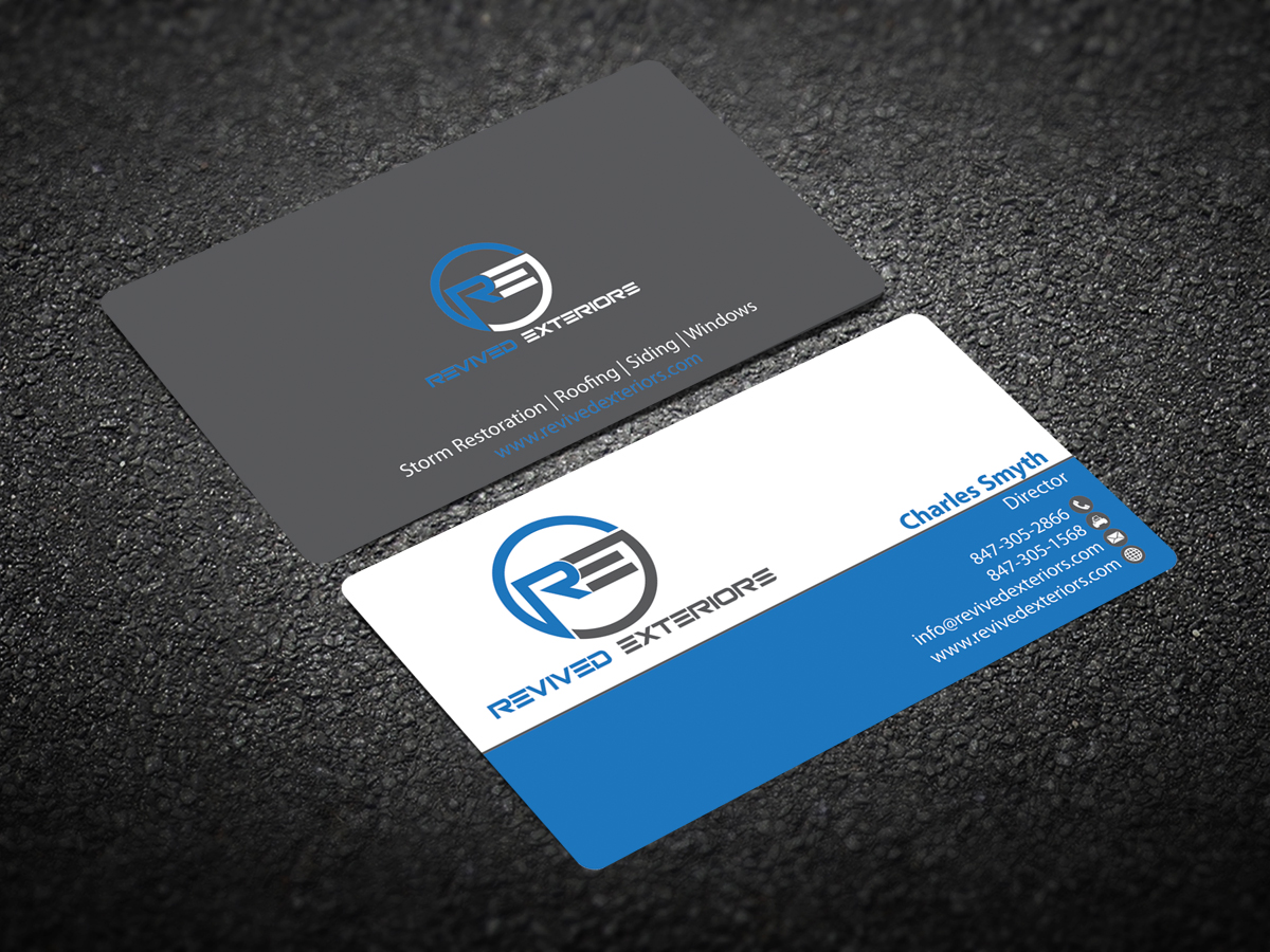 Business Card Design by alpesh9520 for Revived Exteriors, Inc. | Design #13036133
