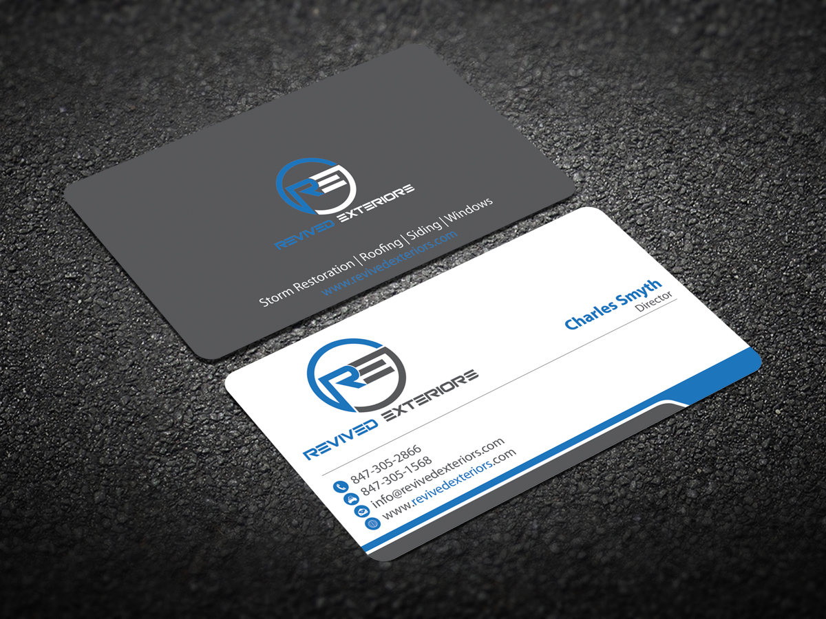 Business Card Design by alpesh9520 for Revived Exteriors, Inc. | Design #13036144