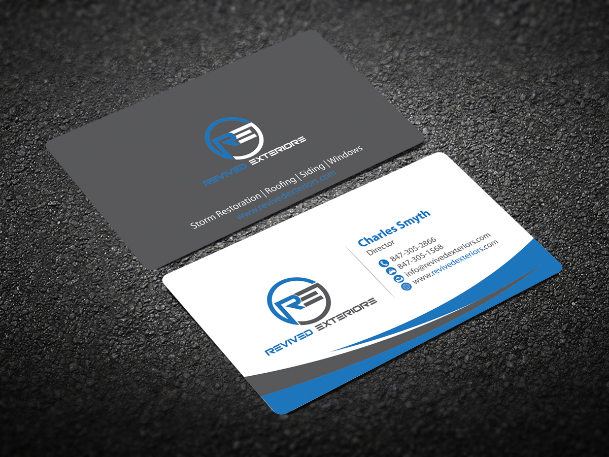 Business Card Design by alpesh9520 for Revived Exteriors, Inc. | Design #13036153