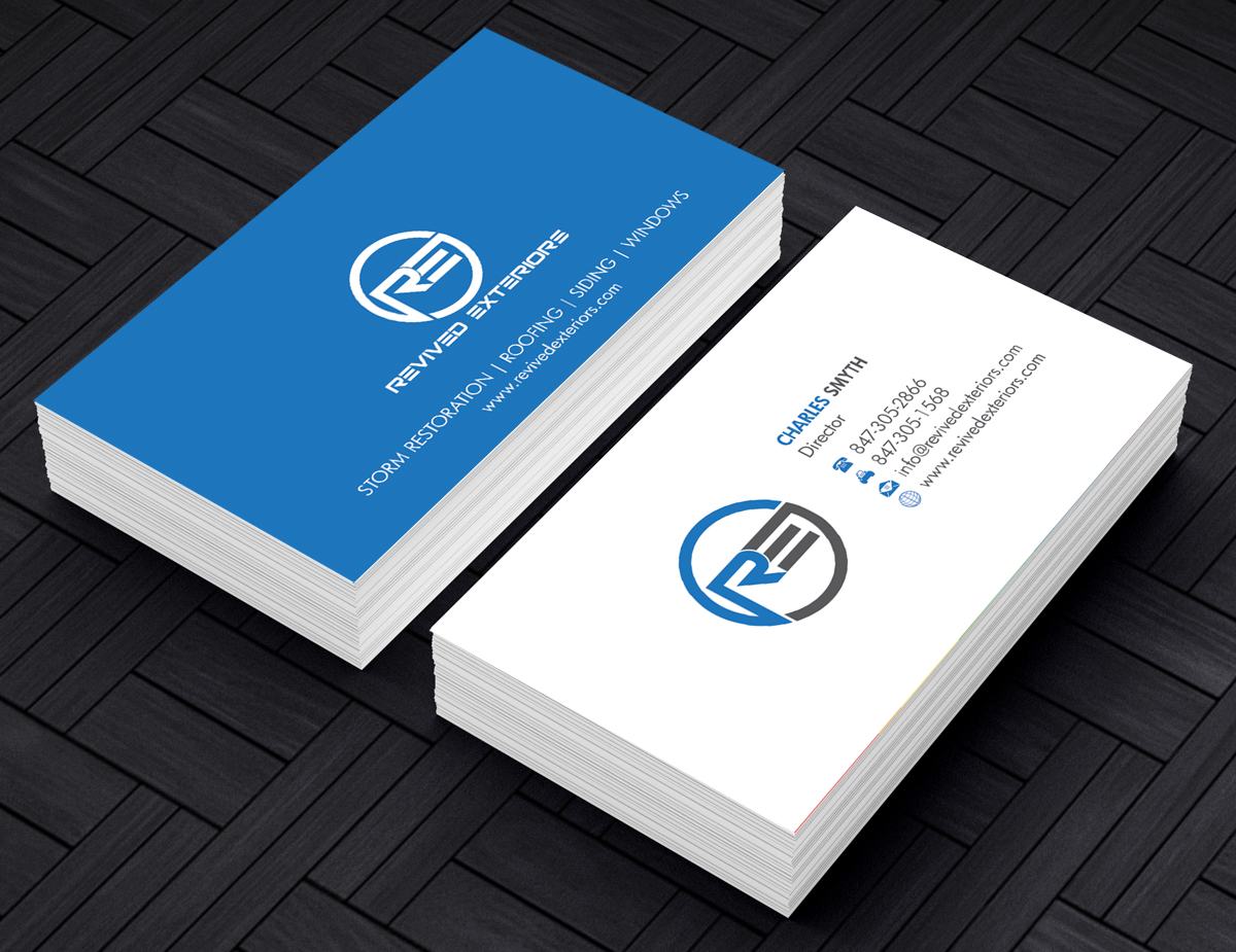 Business Card Design by alpesh9520 for Revived Exteriors, Inc. | Design #13046167