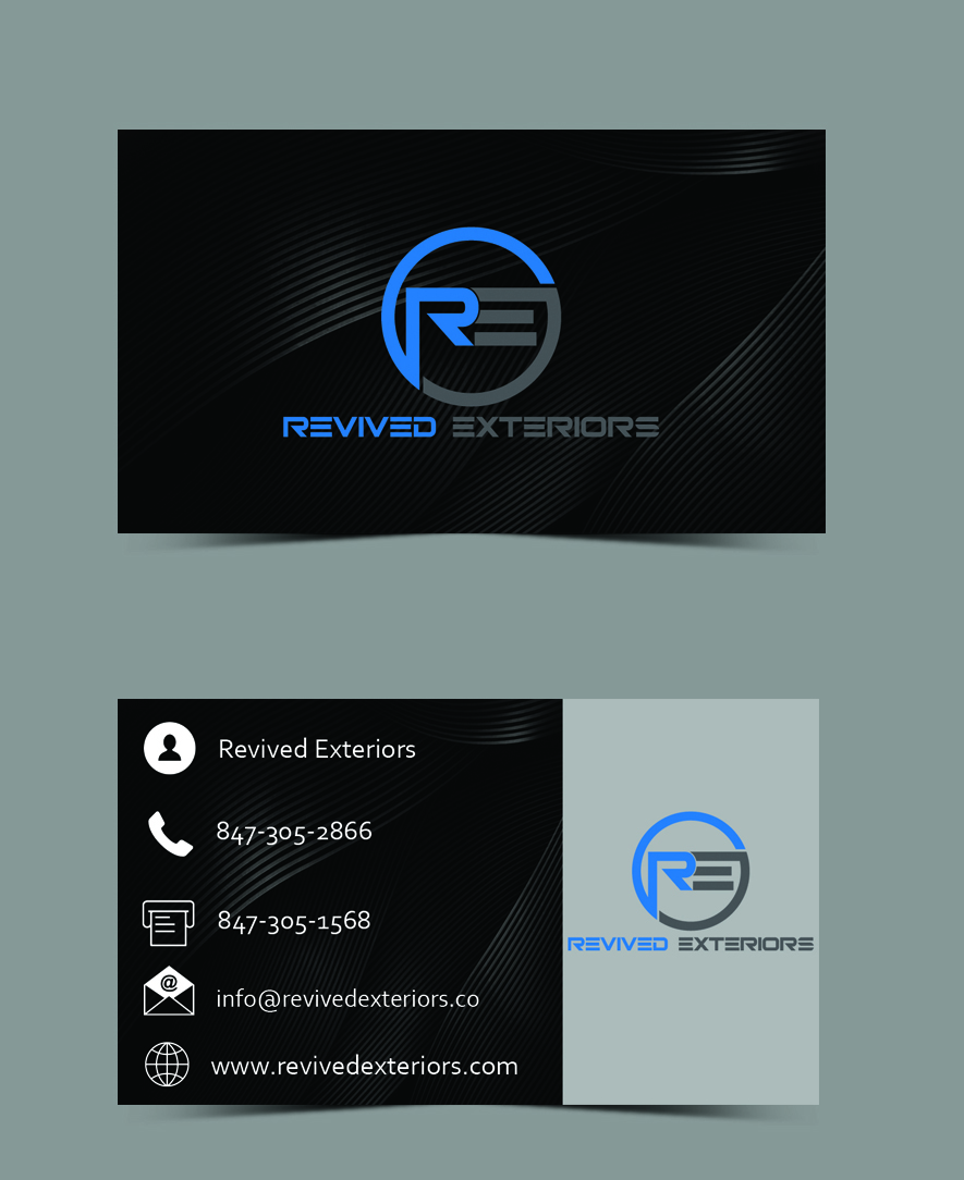 Business Card Design by Galpa_Design for Revived Exteriors, Inc. | Design #13127276
