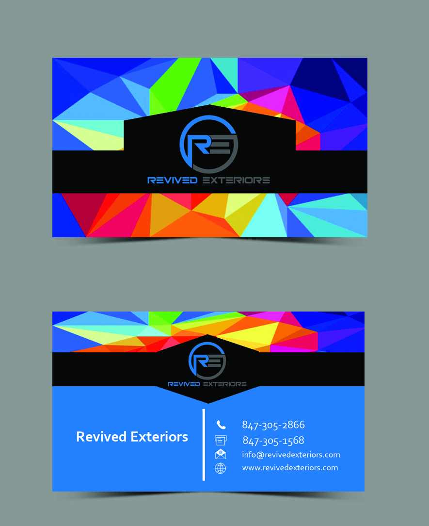 Business Card Design by Galpa_Design for Revived Exteriors, Inc. | Design #13127373