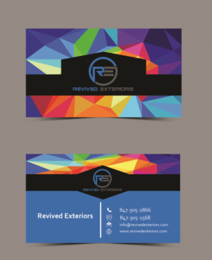 Business Card Design by Galpa_Design for Revived Exteriors, Inc. | Design: #13127373