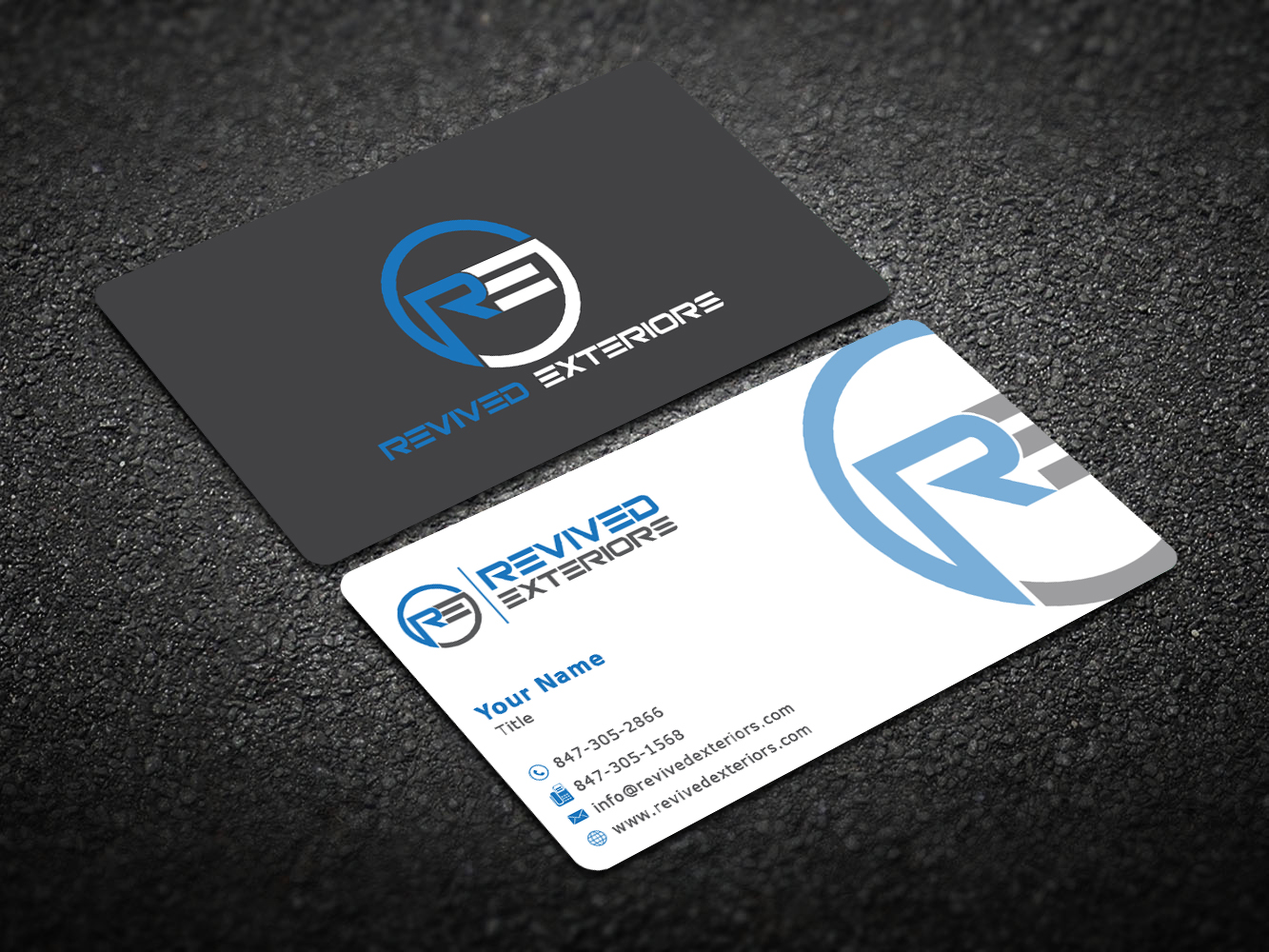 Business Card Design by Imagine Box for Revived Exteriors, Inc. | Design #13105163