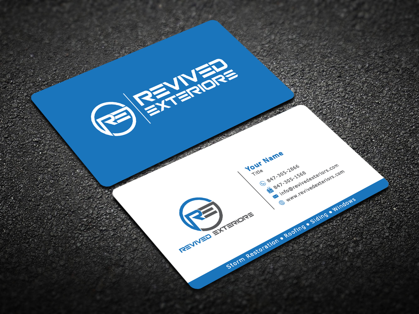 Business Card Design by Imagine Box for Revived Exteriors, Inc. | Design #13105165