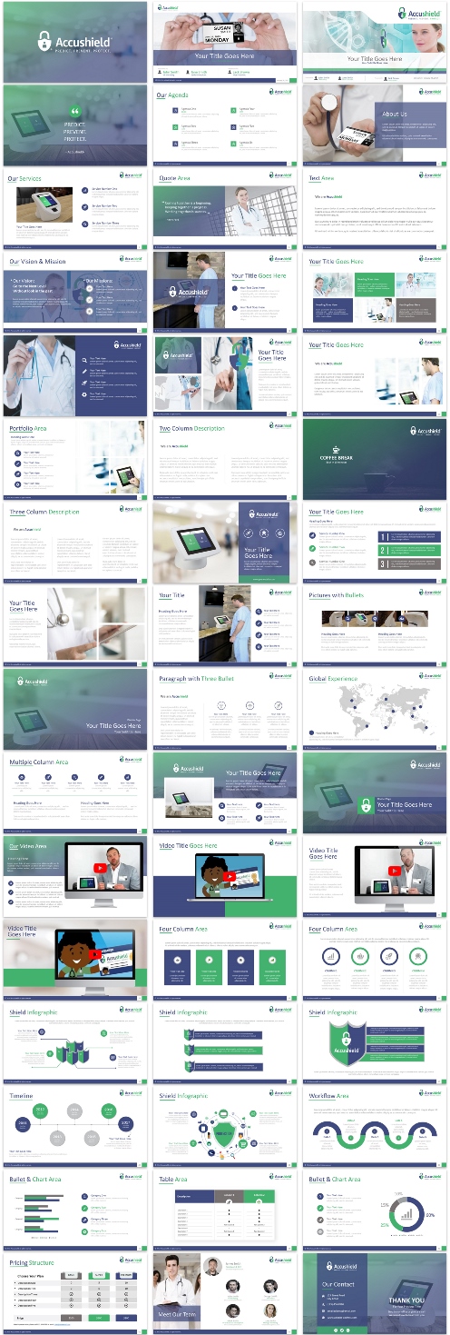 PowerPoint Design by Imazing for accushield | Design #13074296