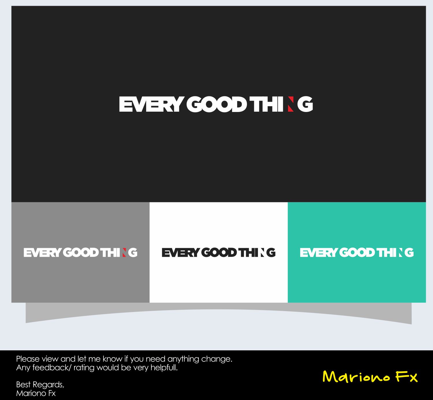 Logo Design by Mariono Fx for Every Good Thing | Design #13043323