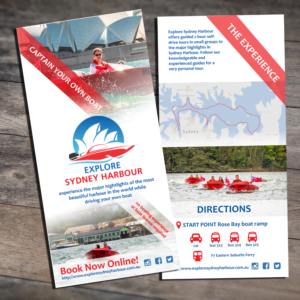 DL flyer for boat tour business in Sydney | Diseño de Flyer por elveneclipse