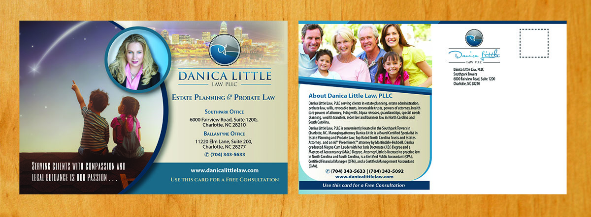 Postkarten-Design von Venus L. Penaflor für Danica Little Law, PLLC | Design #13107169