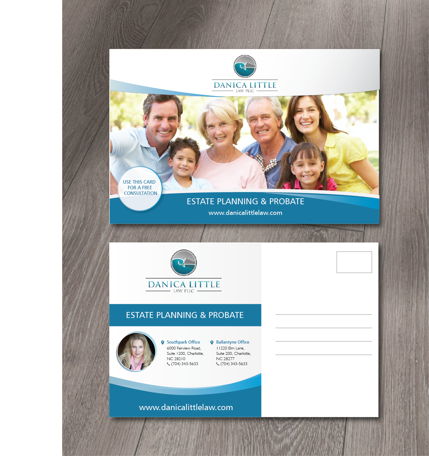 Postcard Design by alex989 for Danica Little Law, PLLC | Design #13074228