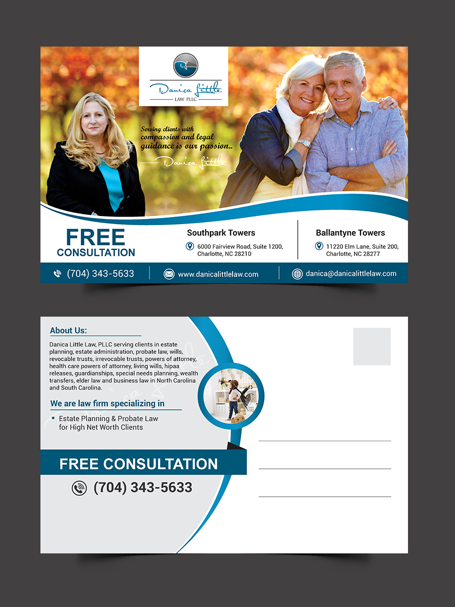 Postcard Design by ecorokerz for Danica Little Law, PLLC | Design #13092415