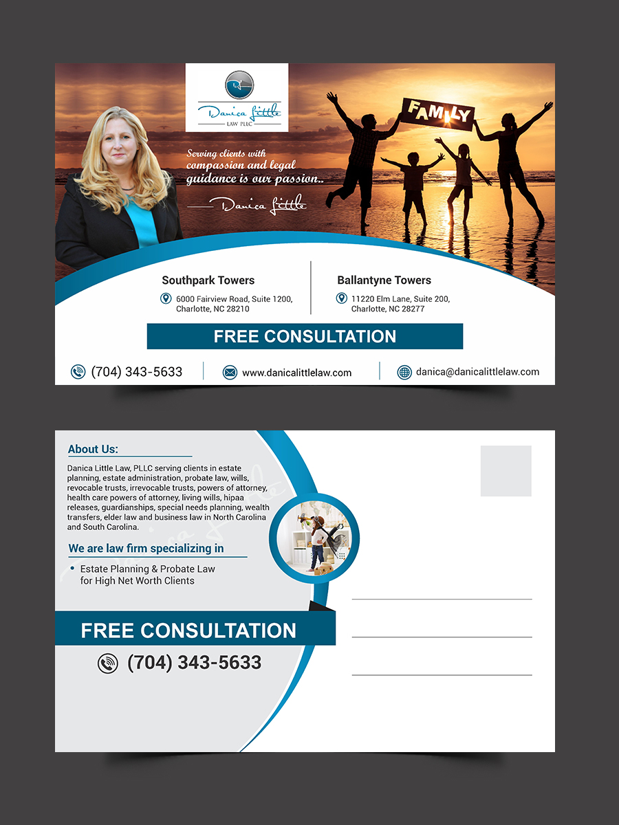 Postcard Design by ecorokerz for Danica Little Law, PLLC | Design #13092419
