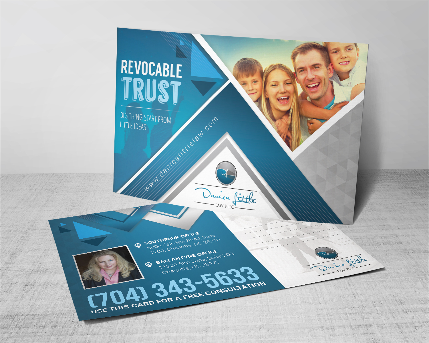 Postcard Design by SAI DESIGNS for Danica Little Law, PLLC | Design #13087097
