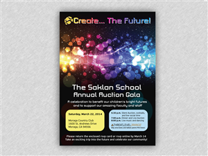School Auction Party Invitation- Create... the Future. | Invitation Design by Alaya