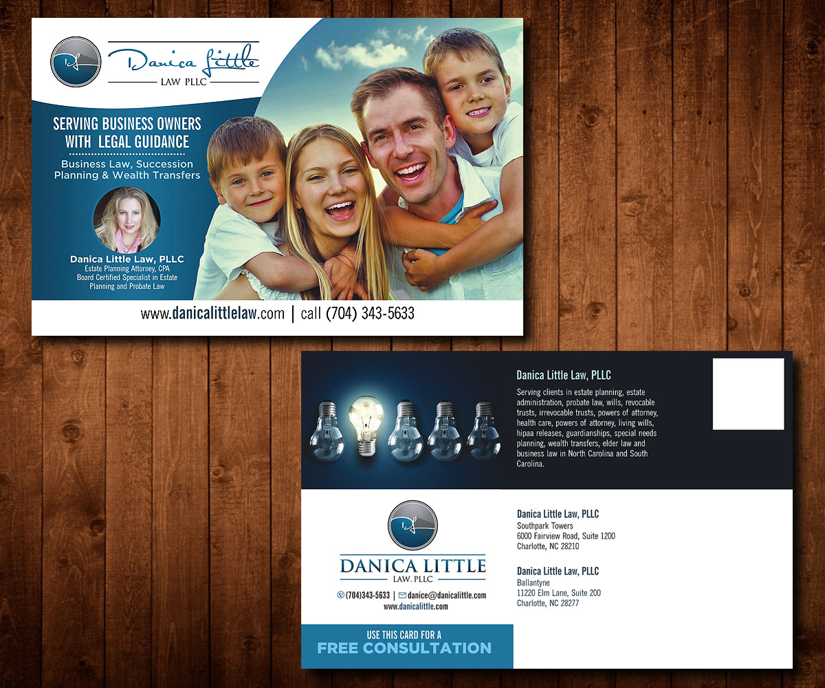 Postcard Design by Designers Hub for Danica Little Law, PLLC | Design #13162944