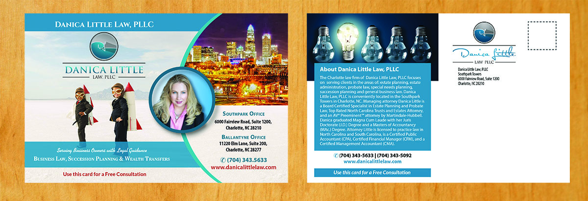 Design de Carte Postale par Venus L. Penaflor pour Danica Little Law, PLLC | Design #13075940