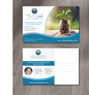 Postcard Design by alex989 for Danica Little Law, PLLC | Design: #13073744
