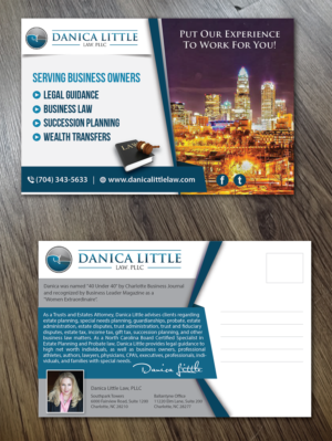 Postcard Design by Alexandar for Danica Little Law, PLLC | Design: #13098287