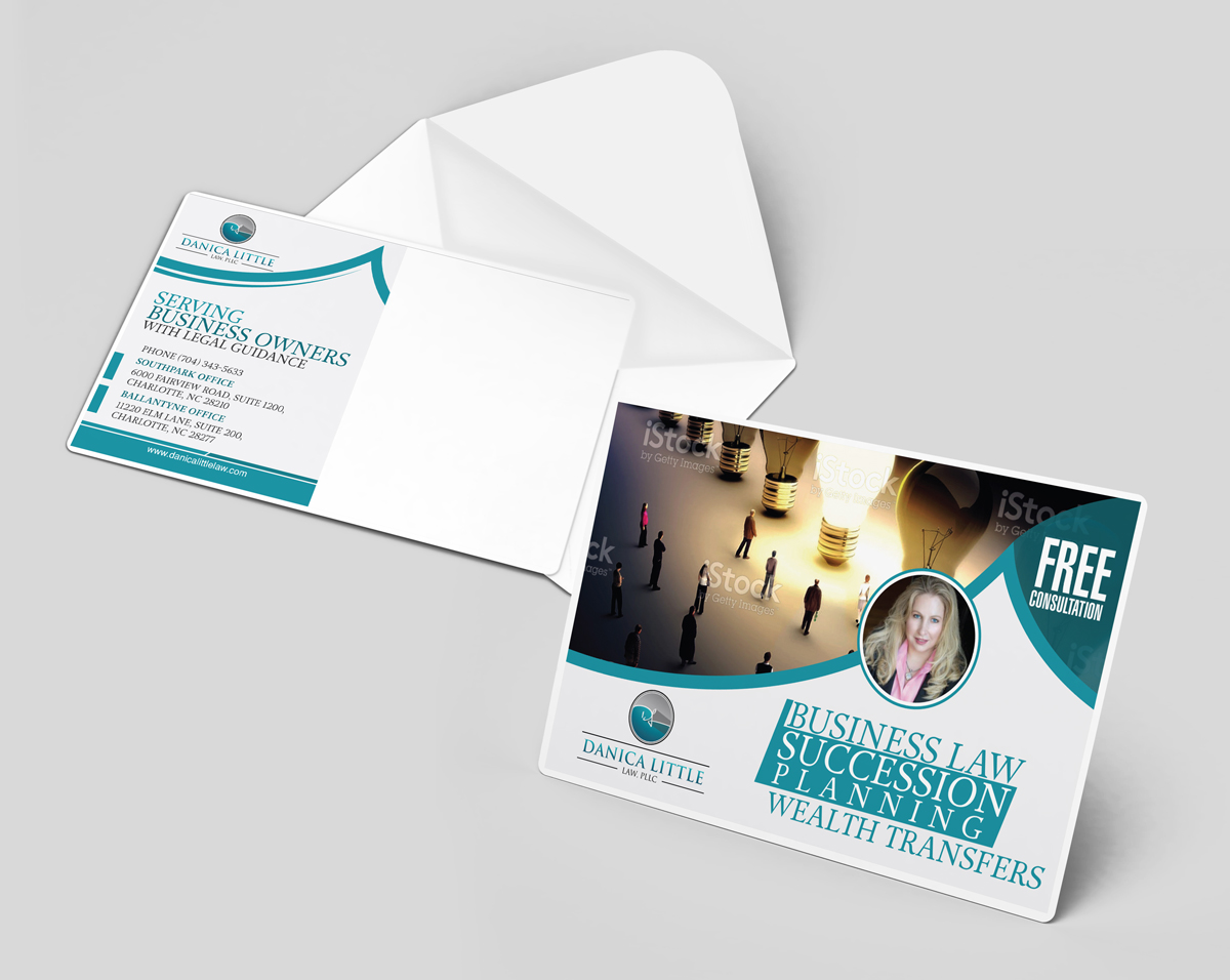 Postkarten-Design von Impressive Solutions für Danica Little Law, PLLC | Design #13072428