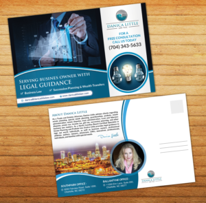 Postkarten-Design von aspiremedia für Danica Little Law, PLLC | Design: #13086536