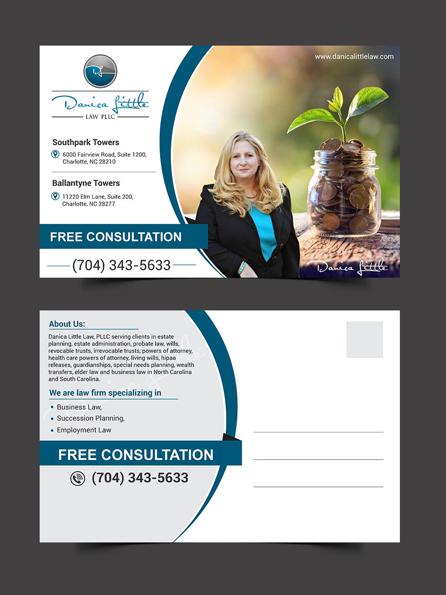Postcard Design by ecorokerz for Danica Little Law, PLLC | Design #13071842
