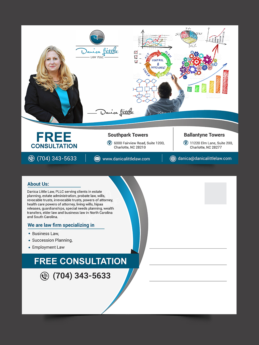 Postcard Design by ecorokerz for Danica Little Law, PLLC | Design #13102637