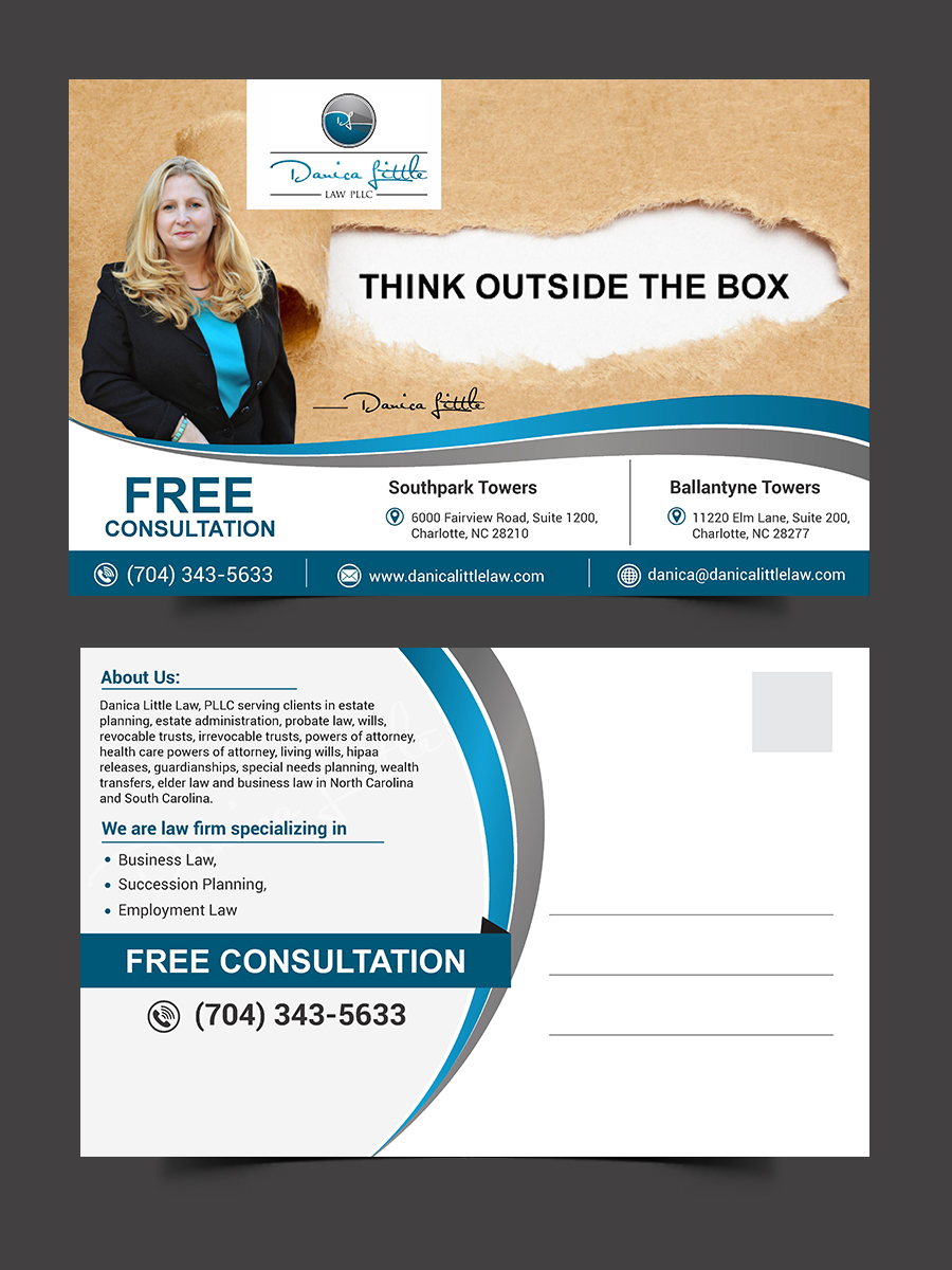 Postcard Design by ecorokerz for Danica Little Law, PLLC | Design #13125165