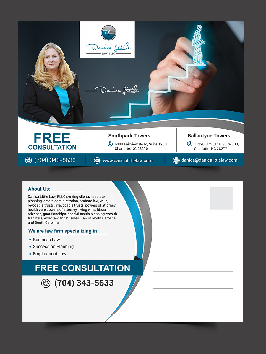 Postcard Design by ecorokerz for Danica Little Law, PLLC | Design #13125288