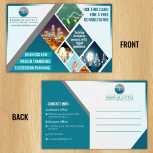 Design de Carte Postale par SD WEBCREATION pour Danica Little Law, PLLC | Design #13110178