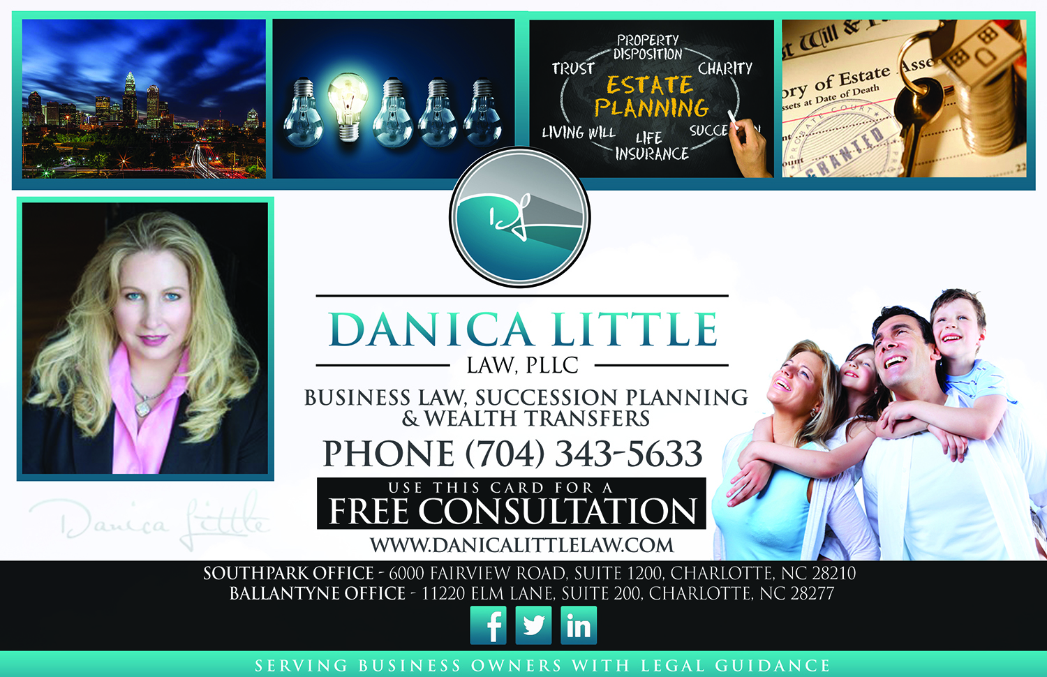 Design de Carte Postale par bvgraphic1 pour Danica Little Law, PLLC | Design #13068603