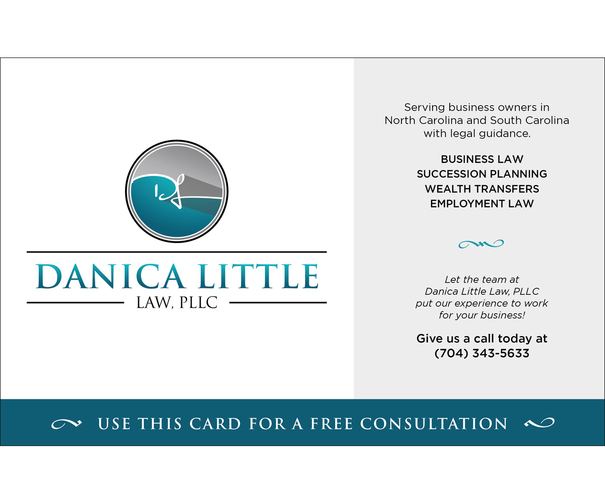 Postkarten-Design von micheleshubert für Danica Little Law, PLLC | Design #13092055