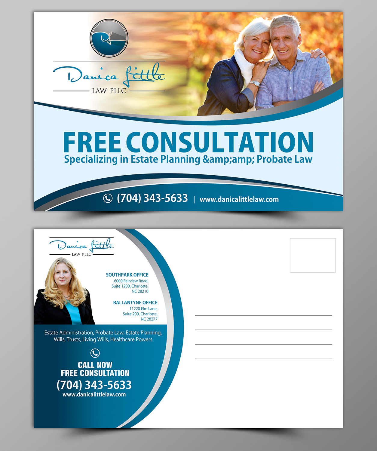 Postcard Design by creativeavoy for Danica Little Law, PLLC | Design #13111269