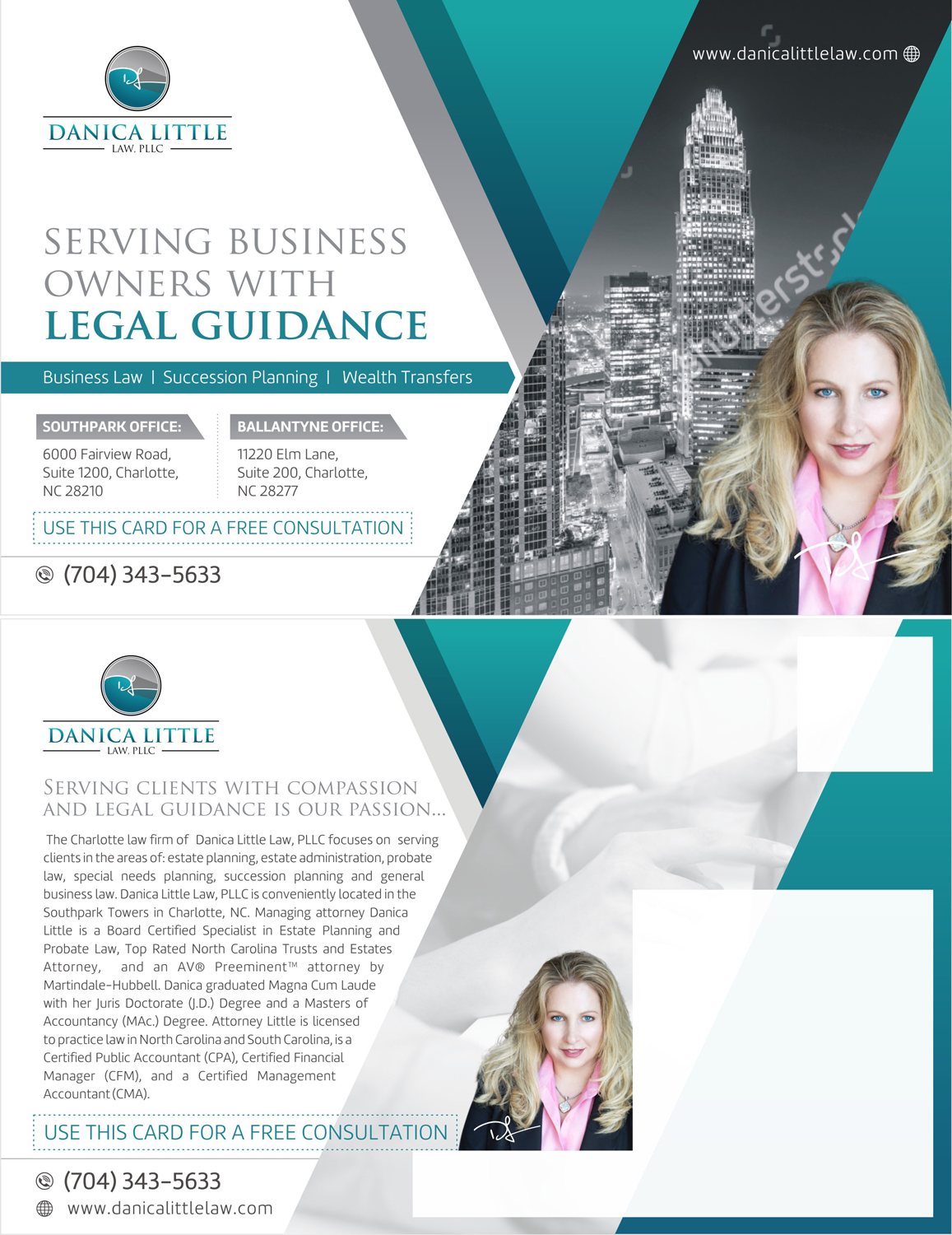 Postcard Design by Marketing Wings for Danica Little Law, PLLC | Design #13095403