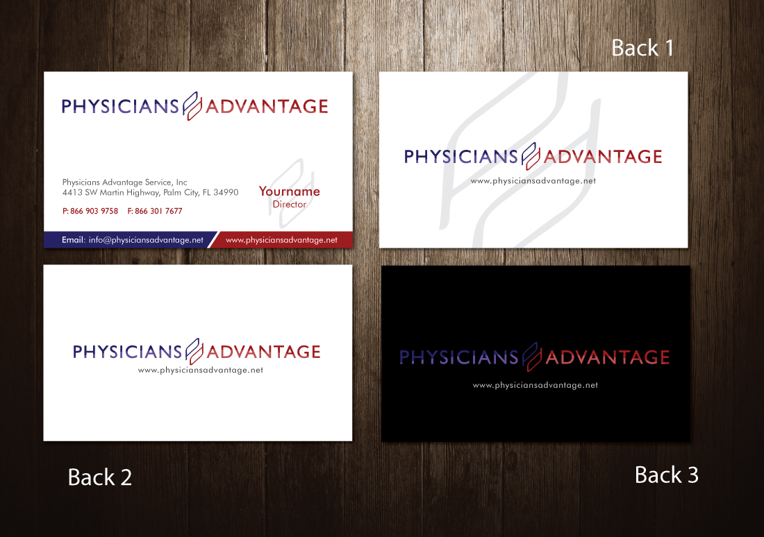 Business Card Design by meet007 for Physicians Advantage Services, Inc. | Design #2453479