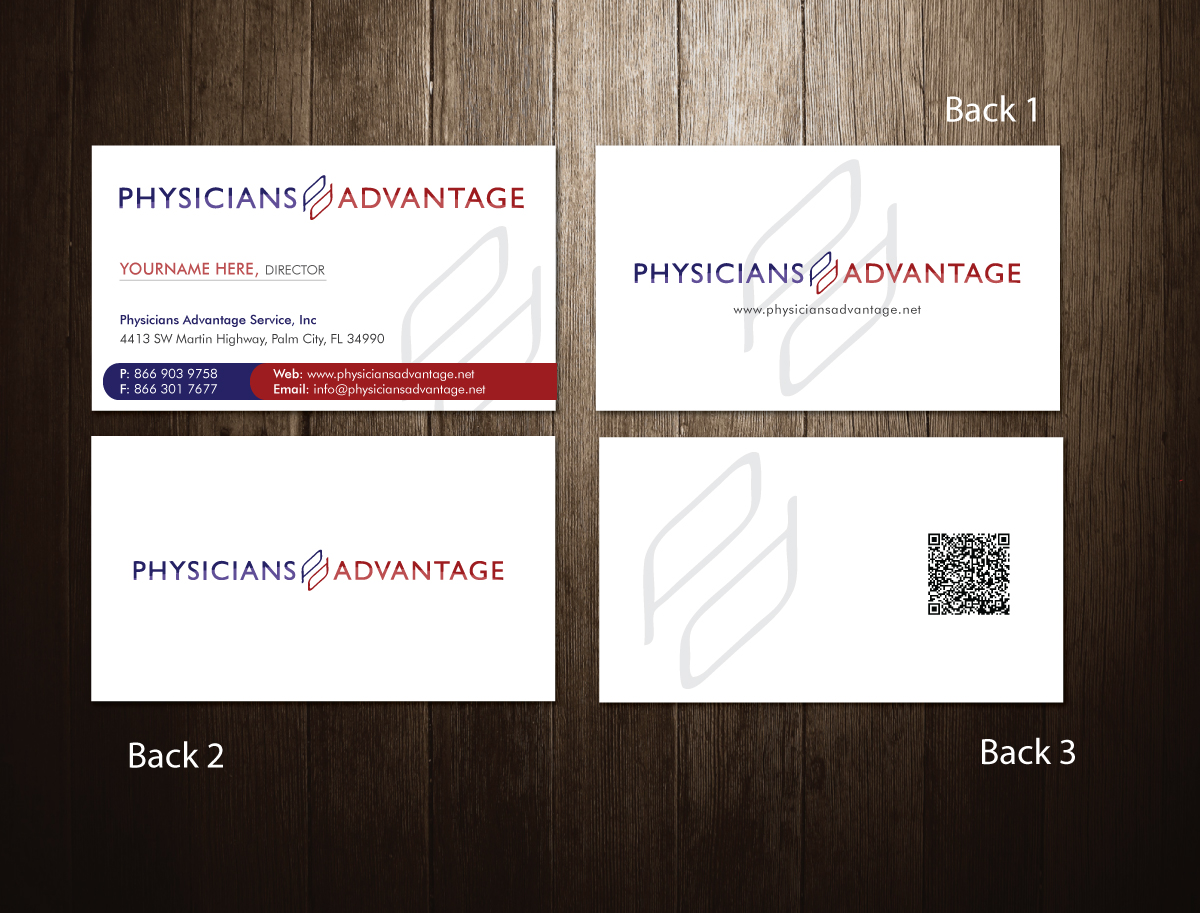 Visitenkarten-Design von meet007 für Physicians Advantage Services, Inc. | Design #2459637