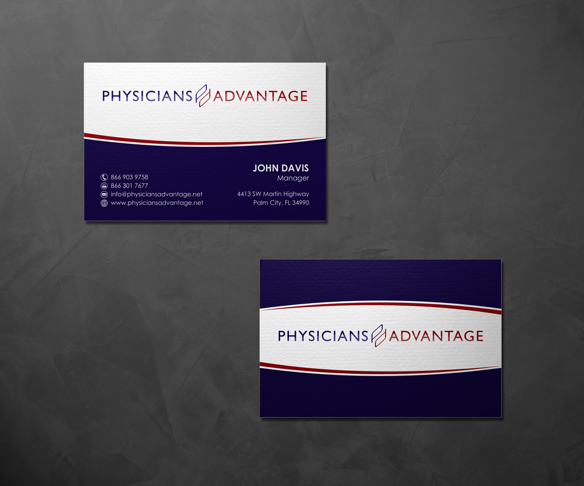 Business Card Design by logodentity for Physicians Advantage Services, Inc. | Design #2454314