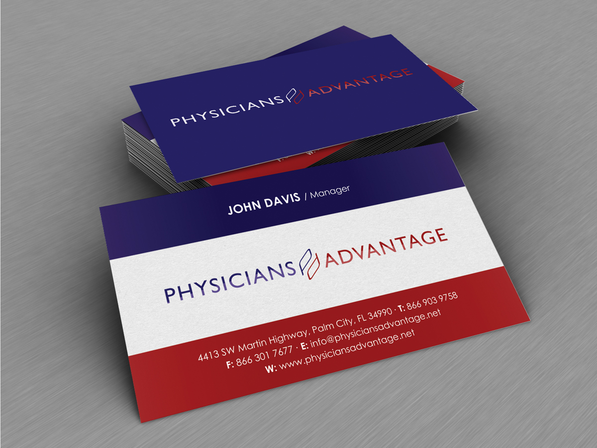 Business Card Design by logodentity for Physicians Advantage Services, Inc. | Design #2454498