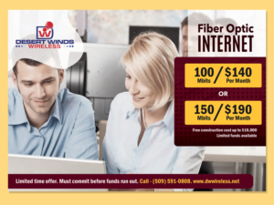 Fiber Optic Internet flyer promotion Winter 2016-2017 | Diseño de Flyer por LeonFX
