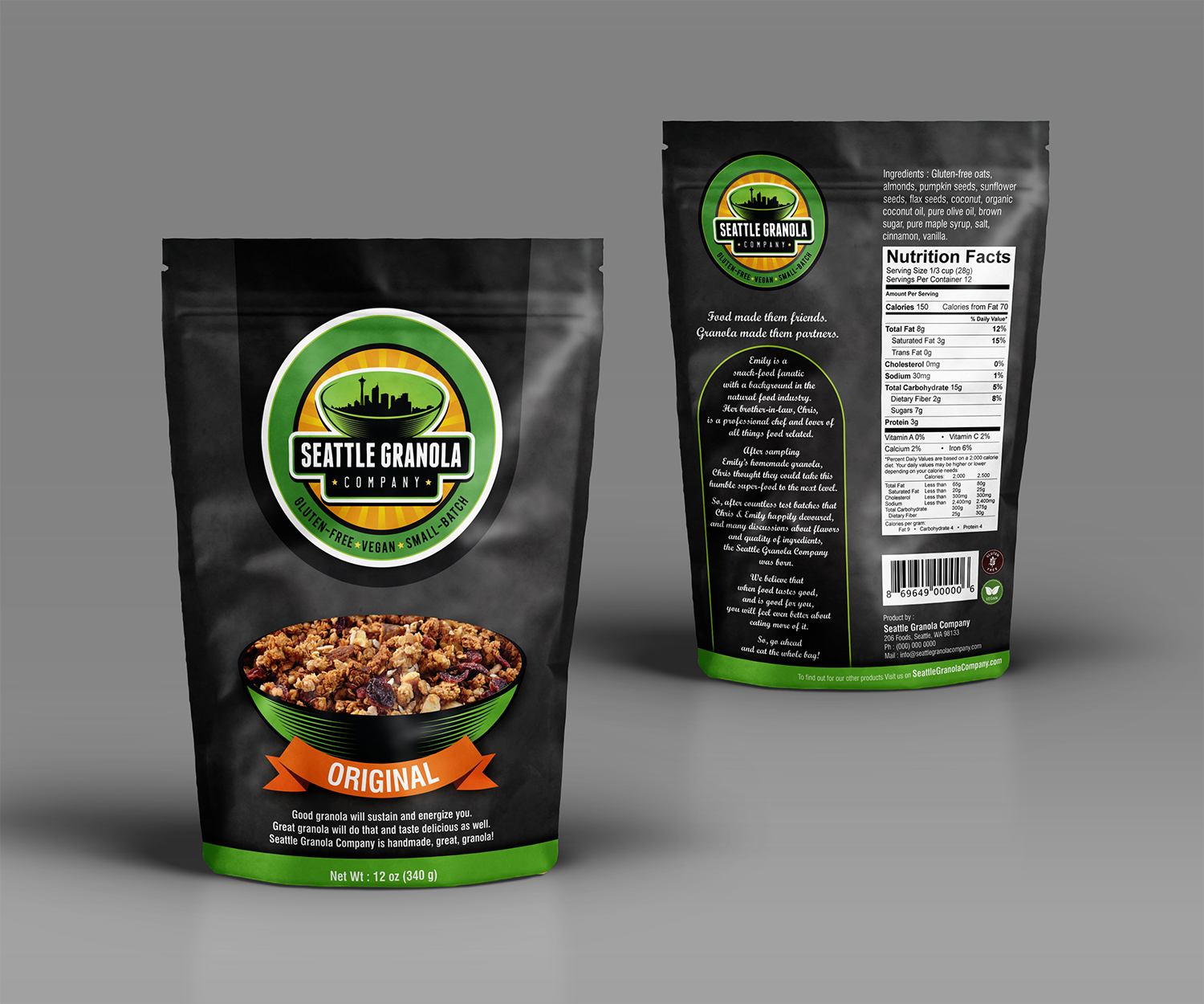 Packaging Design by Akshar Shailesh for Seattle Granola Company | Design #13086061