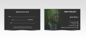 Hero Project | Business Card Design by Pointless Pixels India