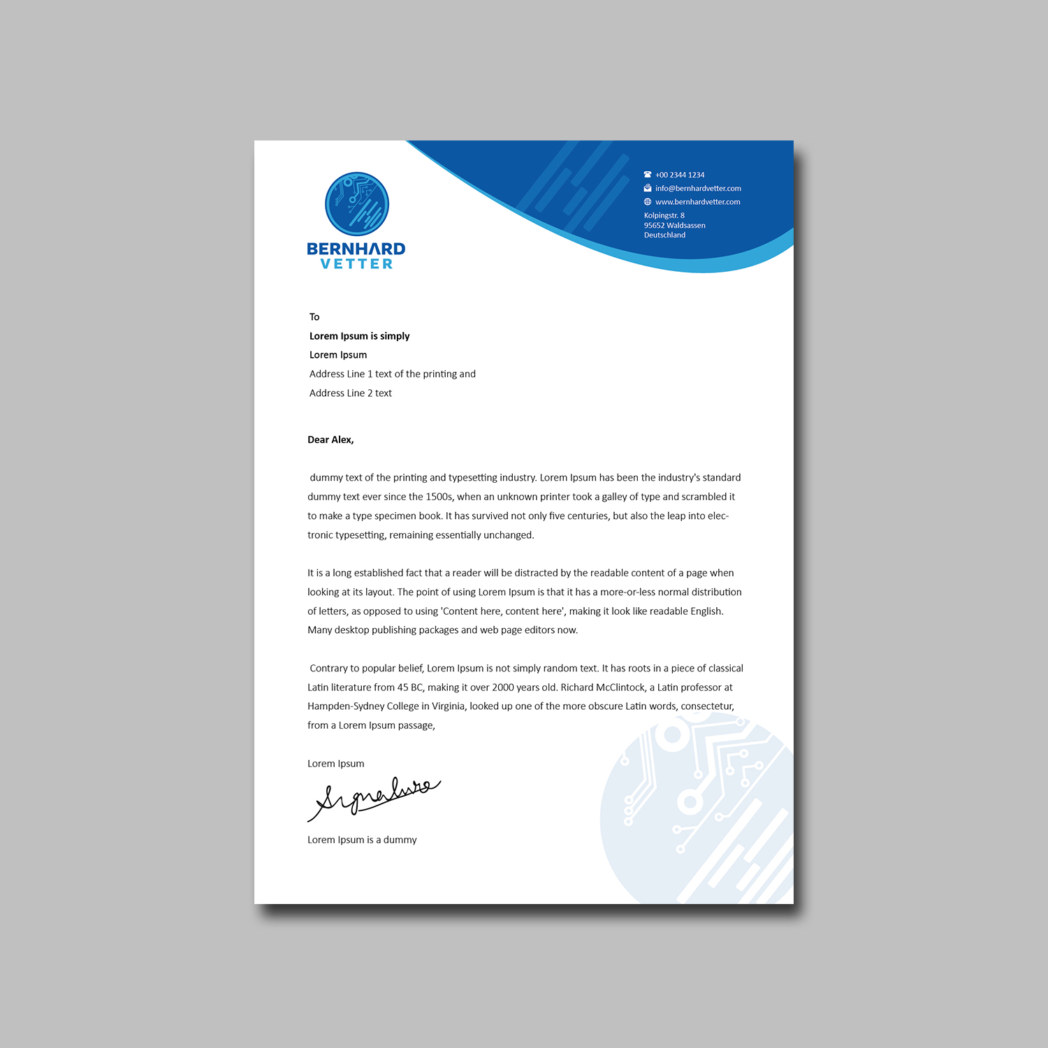 elegant modern consulting letterhead design for a company by letter head maker
