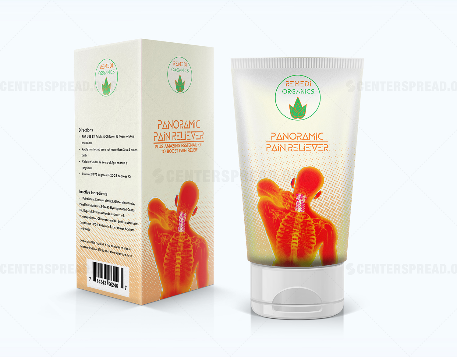 Verpackungs-Design von CENTERSPREAD für RemediOrganics | Design #13396693