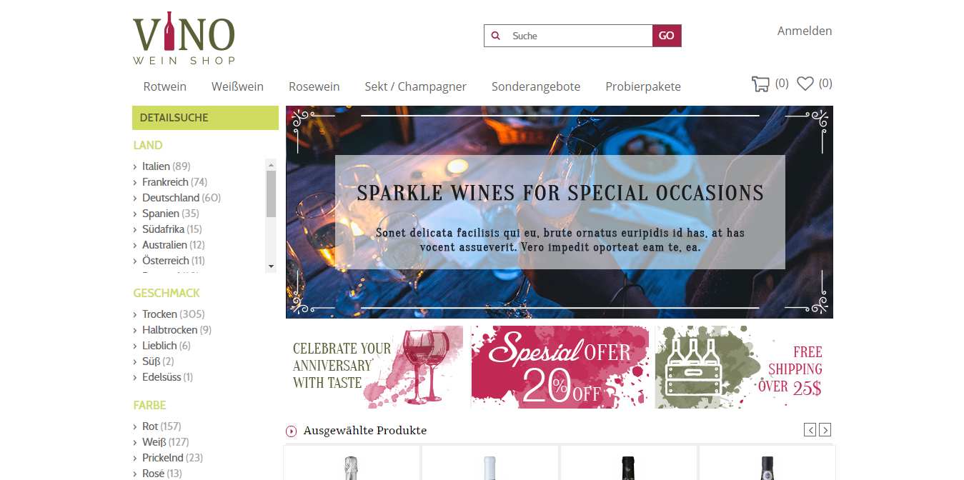 Graphic Design by Kristina Andonoff for John's Weinshop | Design #13346434