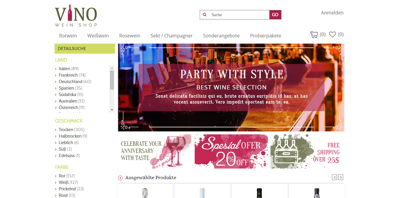 Graphic Design by Kristina Andonoff for John's Weinshop | Design #13346435